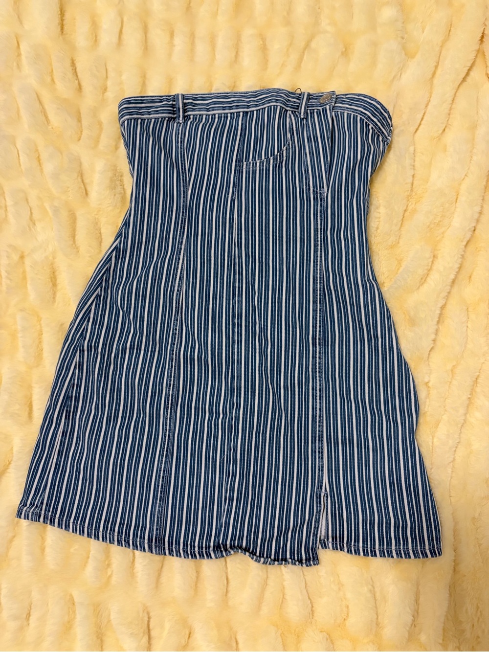 Zara pinstripe denim material dress